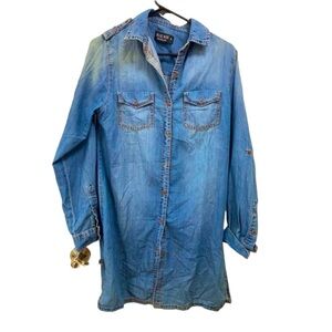Blue Age Denim Small Jean dress button front